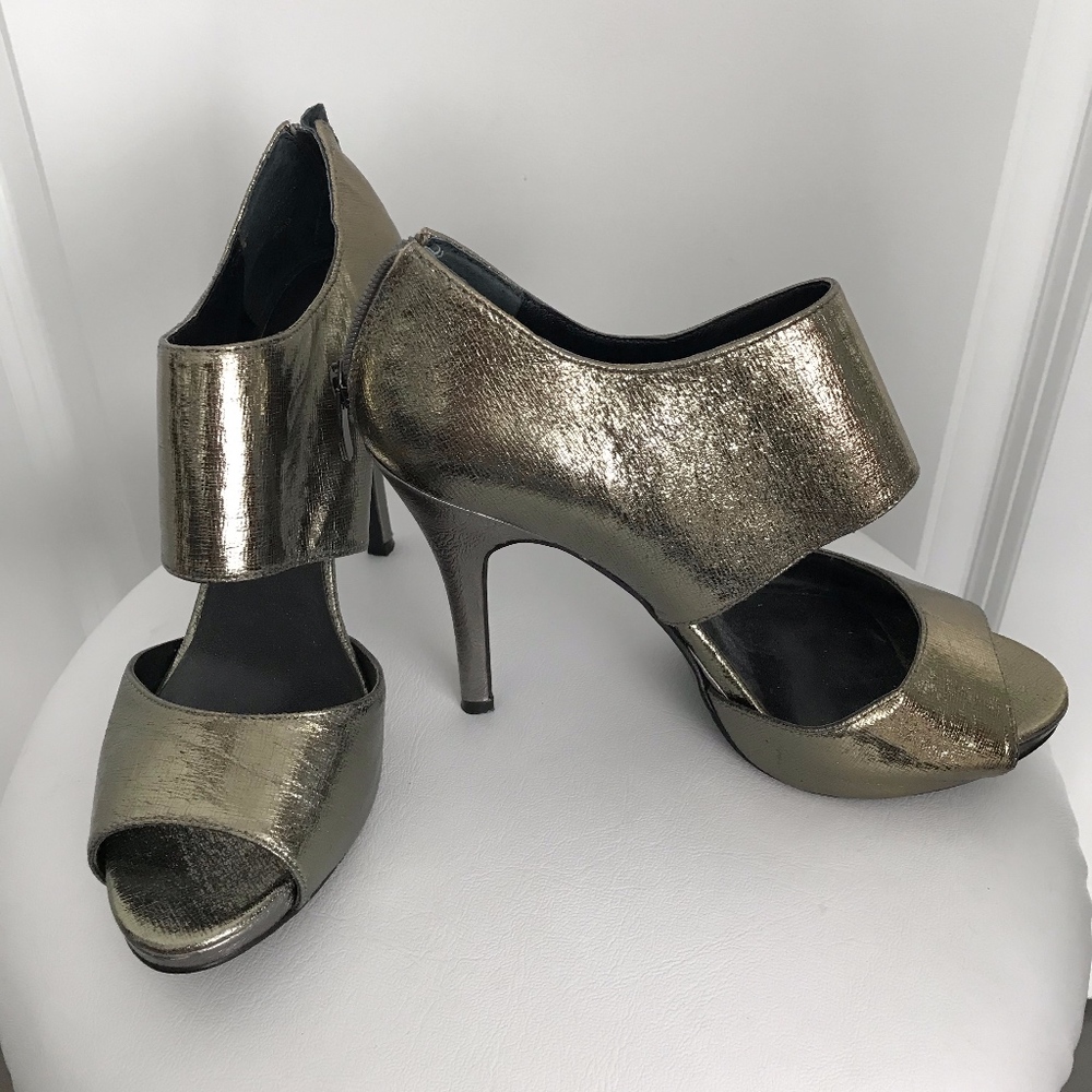 Formal Silver Metallic Heels